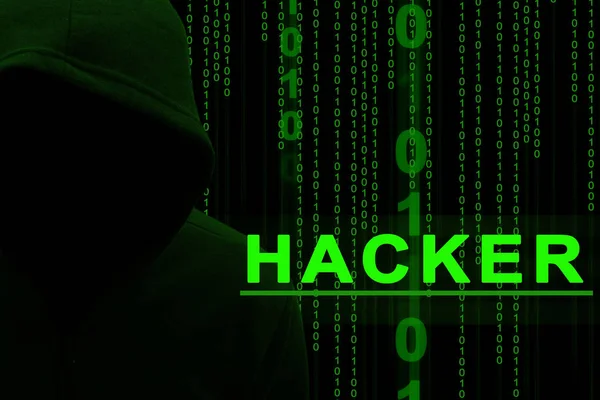 Компьютерный хакер или концепция кибератаки — стоковое фото