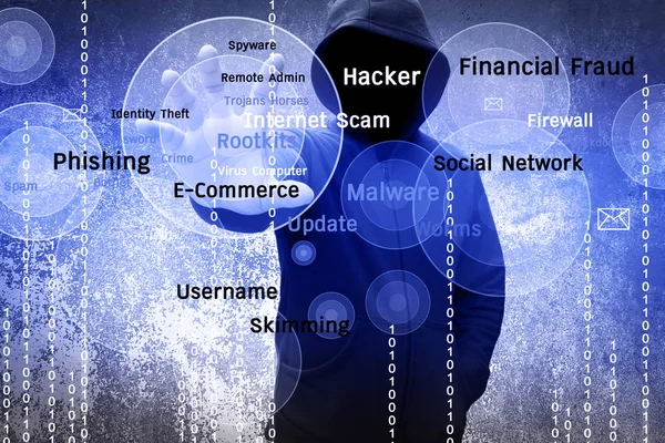 Computer hacker or Cyber attack concept background — Stock Photo, Image