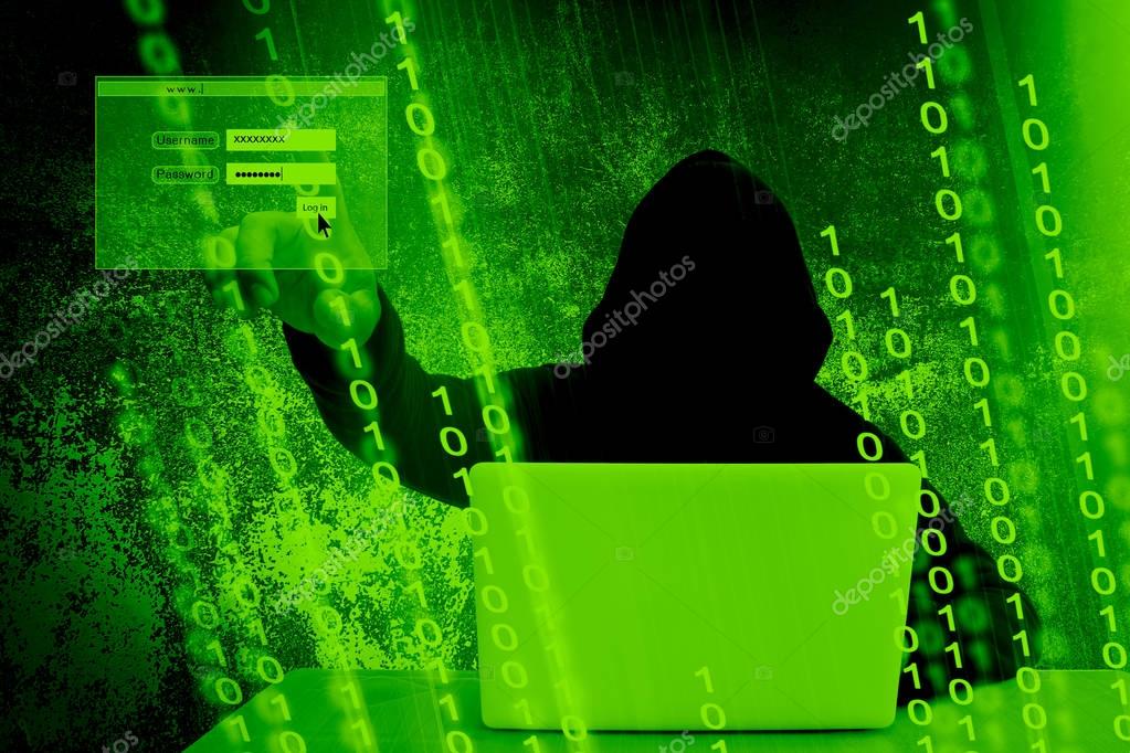 Computer hacker or Cyber attack concept background — Stock
