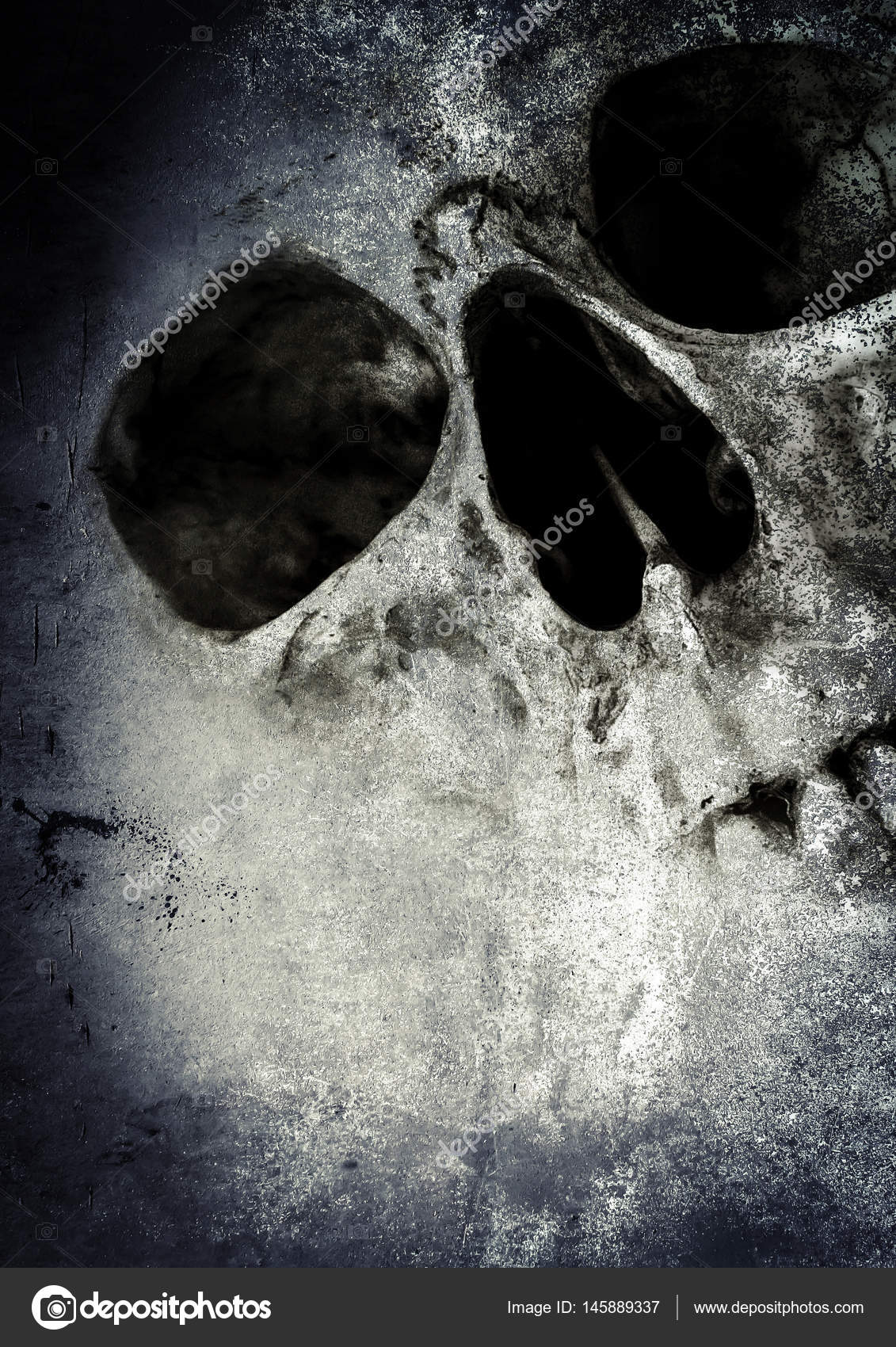 Never leave me alone black and white horror background for halloween concept CanStock