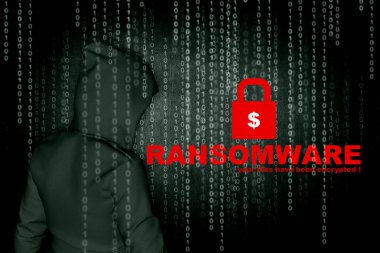 Ransomware,Cyber security concept,3d illustration  clipart