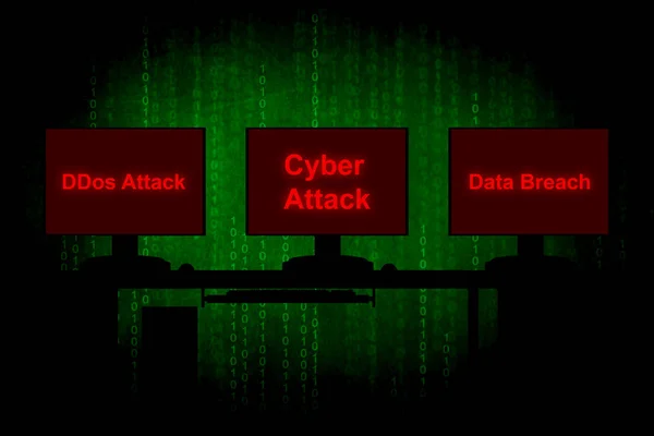 Hacker informatique ou arrière-plan concept Cyber attaque — Photo gratuite