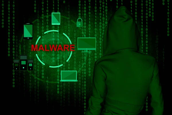 Cyber-Angriff oder Internet-Sicherheitskonzept Hintergrund, 3D-Illustration — Stockfoto