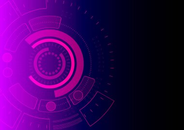 Mor fütüristik teknik arka plan tasarlamak