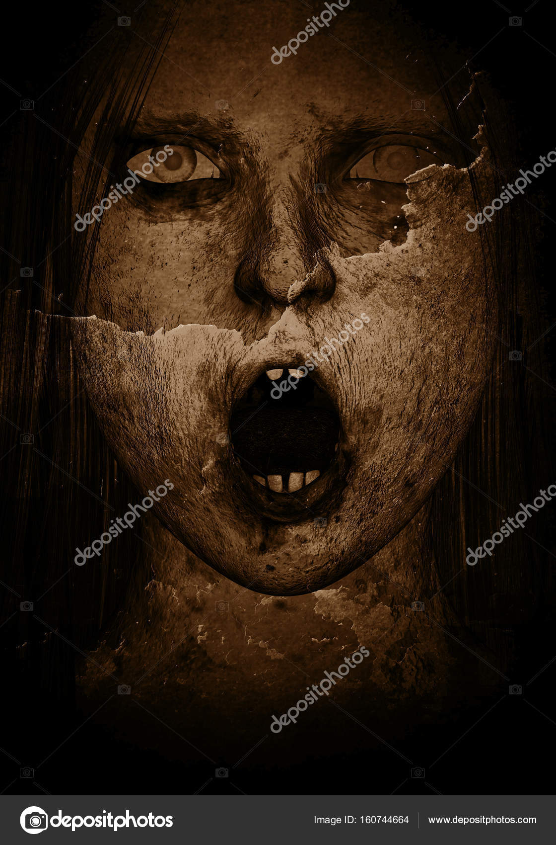Scary ghost woman Stock Photo by ©lighthouse 160744664