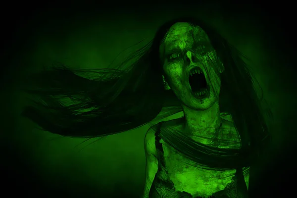 Scary ghost kvinna — Stockfoto