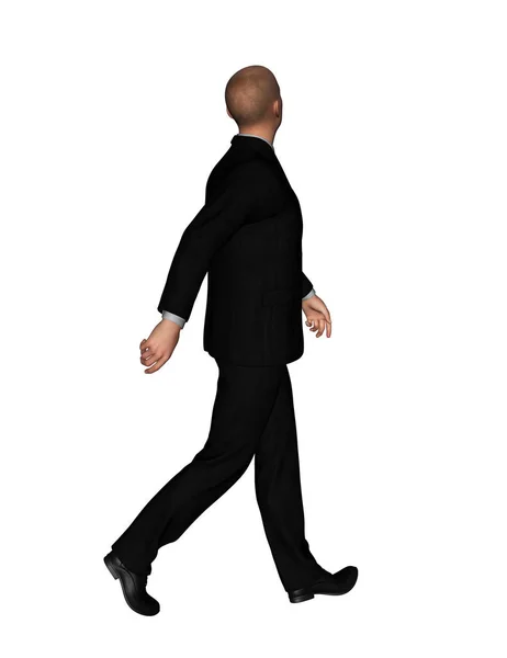 3d rendering of full length businessman in everyday actions isolated on white background — Stock Photo, Image