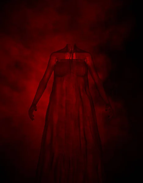 3d illustration of headless ghost woman — Stock Photo, Image