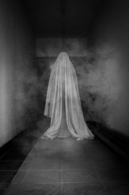 Kız Cadılar Bayramı için beyaz kostüm 