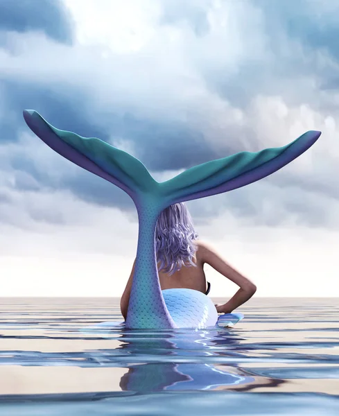 Legende einer Meerjungfrau, eine märchenhafte Geschichte — Stockfoto
