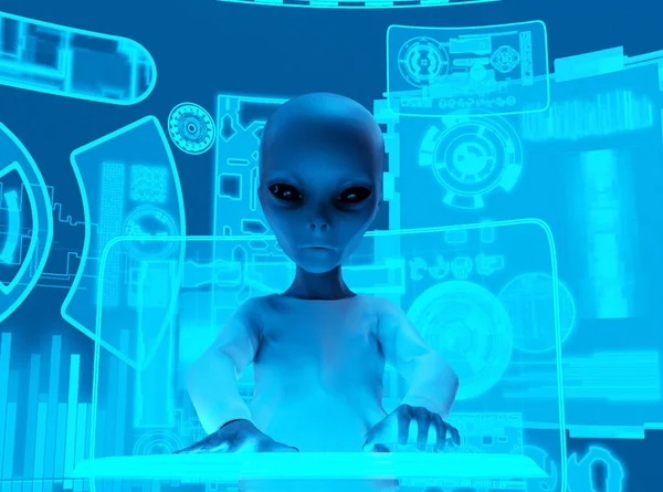 Інопланетянин Віртуальній Реальності Рендеринг — стокове фото