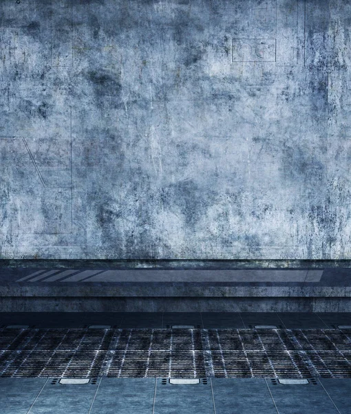 Grunge Wall Floor Rendering — Stock Photo, Image