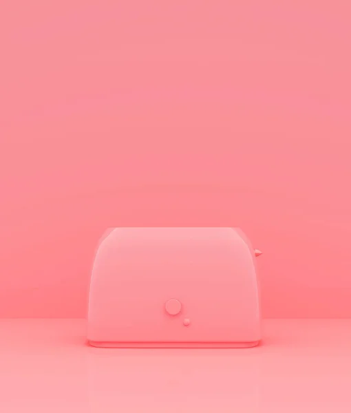 Toaster Pastel Color Background Minimal Style Conceptual Background Rendering — Stock Photo, Image