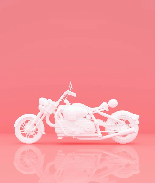 Motocicleta Sobre Fondo Color Pastel Fondo Conceptual Estilo Mínimo Representación —  Fotos de Stock