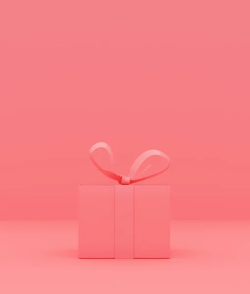 Caja Regalo Para Fondo Estacional Renderizado —  Fotos de Stock