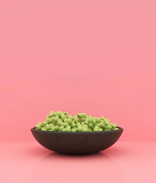 Grape Skål Pastell Färg Bakgrund Minimal Stil Begreppsmässig Bakgrund Rendering — Stockfoto