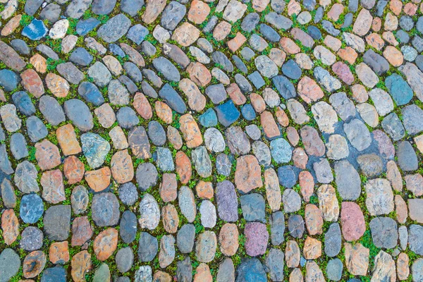 Kleurrijke oude geplaveide pavemen. — Stockfoto
