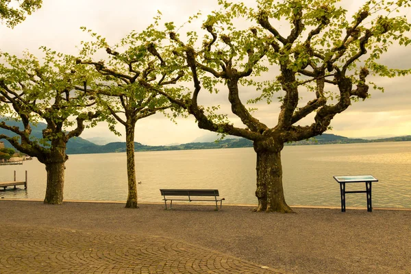 Sunset on lake Zug, Switzerland. — Stock Photo, Image