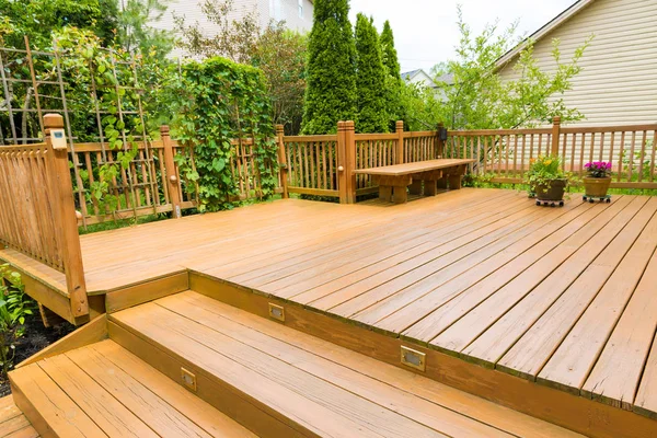 Wooden deck of family home. — Stock Photo, Image