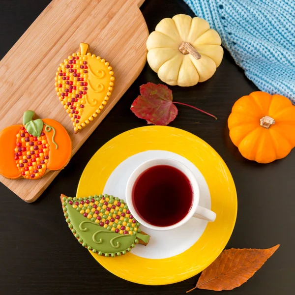 Herbstplätzchen selbst gebacken. — Stockfoto