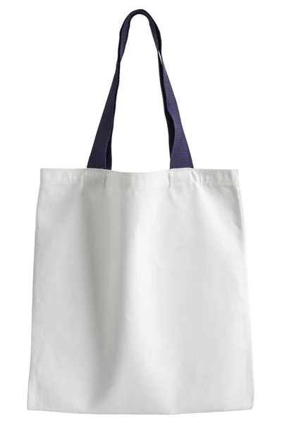 Beyaz kumaş çanta kırpma yolu ile beyaz üzerinde izole — Stok fotoğraf