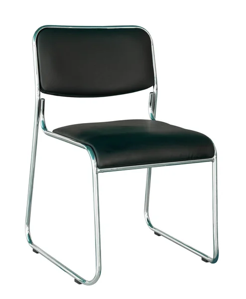 Cadeira moderna preto isolado no branco com recorte caminho — Fotografia de Stock