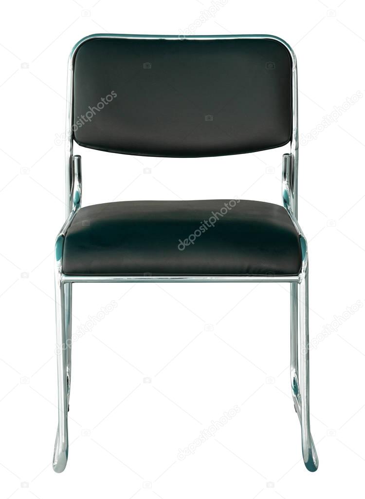 black modern chair isolated on white with clipping path