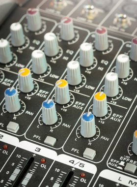 Ses müzik karıştırıcı kontrol paneli