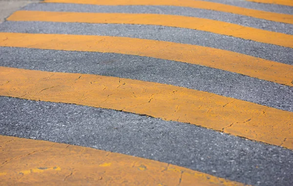Traffic safety speed bump on the road — Stock Photo, Image