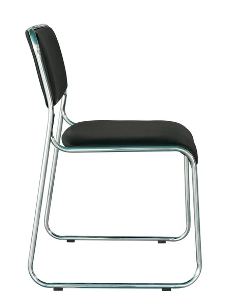 Izole kırpma yolu ile beyaz üzerine siyah modern sandalye — Stok fotoğraf