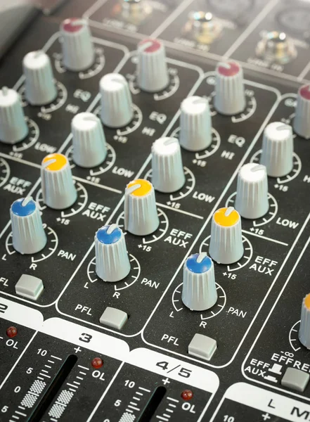 Sound music mixer control panel — Stock Photo, Image