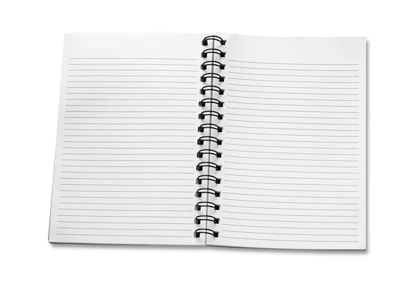 Açık beyaz zemin üzerine izole spiral defter — Stok fotoğraf