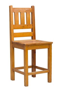 ahşap sandalye beyaz kırpma yolu ile izole