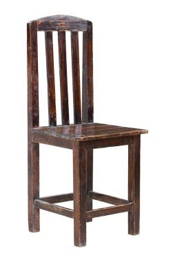 ahşap sandalye beyaz kırpma yolu ile izole