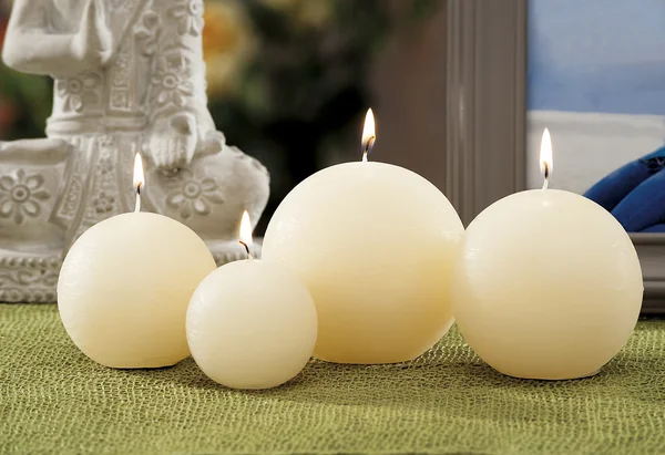 Still life at home of lighting candles — Stock Photo, Image