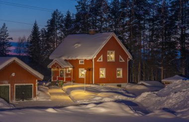 Lapland, İsveç, Norrbotten kışın