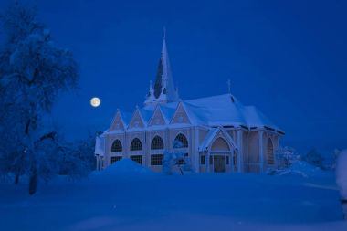 Lapland, İsveç, Norrbotten kışın