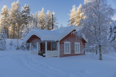 İsveçli Lapland kışın