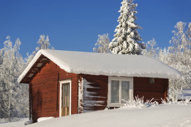 İsveçli Lapland kışın