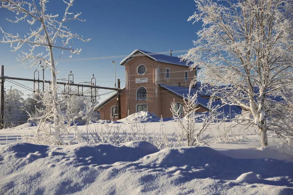 Der Winter im schwedischen Lappland — Stockfoto