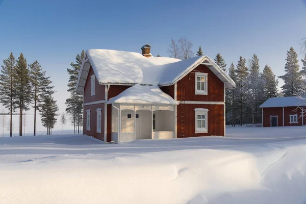 Das frostige Meer im schwedischen Lappland — Stockfoto