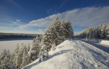 İsveçli Lapland kışın