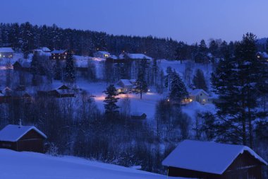 İsveçli Lapland kışın