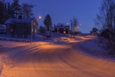 İsveçli Lapland kışın