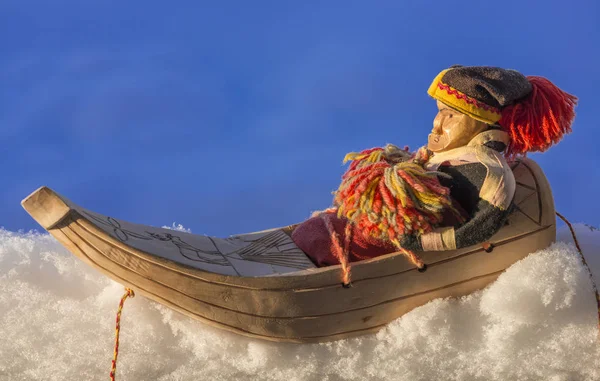 İsveçli Lapland, tipik nesne Laponya kışın