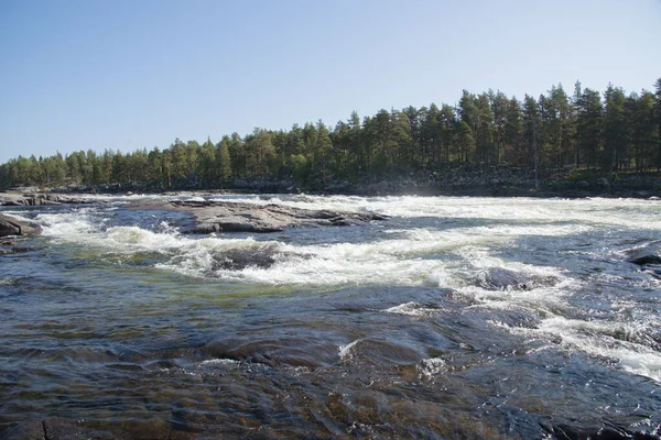 Vindelalven Rivière Sauvage Rapides Nord Suède Été — Photo