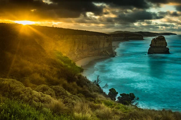 Austrálie moře slunce západ slunce — Stock fotografie