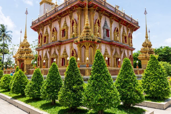 Wat Chalong een landmark tempel van Phuket provincie — Stockfoto