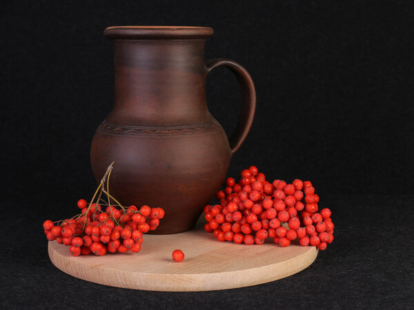 Berries of red rowan