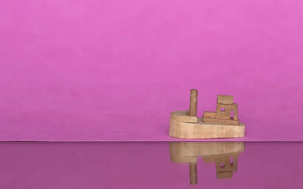Astratto sfondo colorato con una nave — Foto Stock